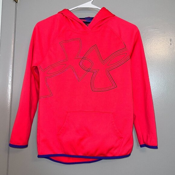 Under Armour Other - Under Armour Girl's Loose Cold Gear Pink & Purple Hoodie Size L